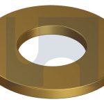 M4X9.0X0.5 FLAT RND WASHER BRASS