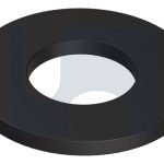 M6X16.0X1.4 FLAT ROUND WASHER MILD STEEL ZINC BLACK PASSIVATE