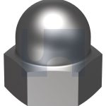 M16 DOME HEX NUT CL5 CHROME