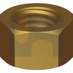 M4 HEX NUT BRASS
