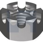M16 HEX SLOTTED NUT CL5 PLAIN