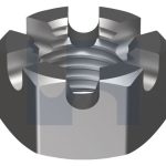M12-1.50 METRIC FINE HEX SLOTTED NUT CL5 Z/P