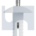 M6.5X40 NAIL IN ANCHOR-MUSHROOM HD NYLON NATURAL