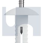 M6.5X25 NAIL IN ANCHOR-MUSHROOM HD NYLON BODY-304 SS PIN NYLON MATERIAL