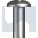 M5X22 NAIL IN ANCHOR-MUSHROOM HD ZINC ALLOY BODY - STEEL PIN Z/P