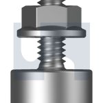 M8X25 VERTICAL SIDE HANGER METAL Z/P