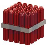6X35 WALL PLUG TAPERED POINT RED (8-9G SCREW) NYLON PVC