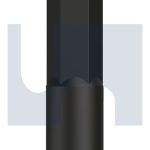 5/16X45 MAGNETIC NUT SETTER S2 ALLOY STEEL BLACK impaX DRIVE BIT 1/4